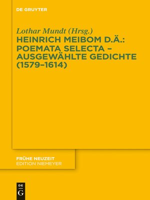 cover image of Poemata selecta – Ausgewählte Gedichte (1579–1614)